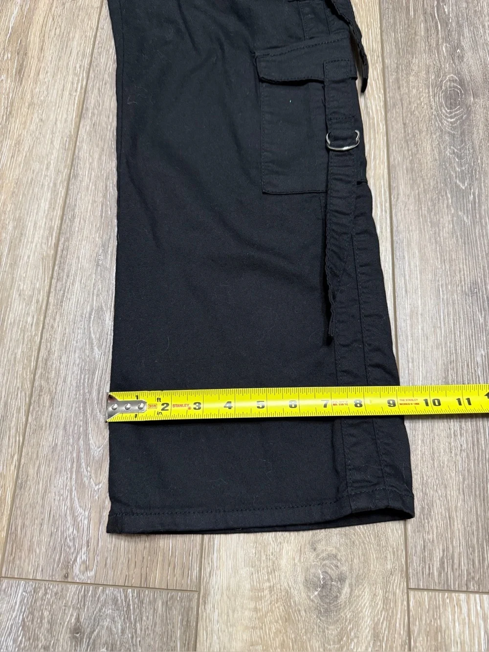 VIP Black Cargo Pants with D-Ring Utility Details